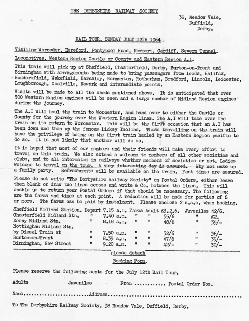 Derbyshire Railway Society visit to Worcester